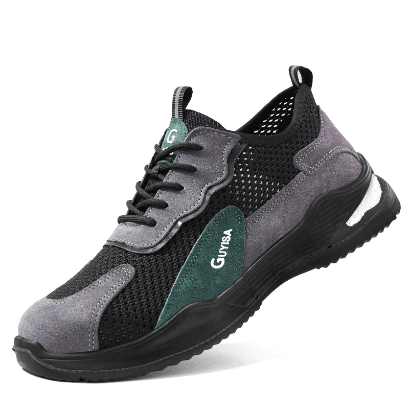 GUYISA Impact Resistant Slip Resistant Impact Resistant Slip Resistant Low top Outdoor Shoes Unisex Black