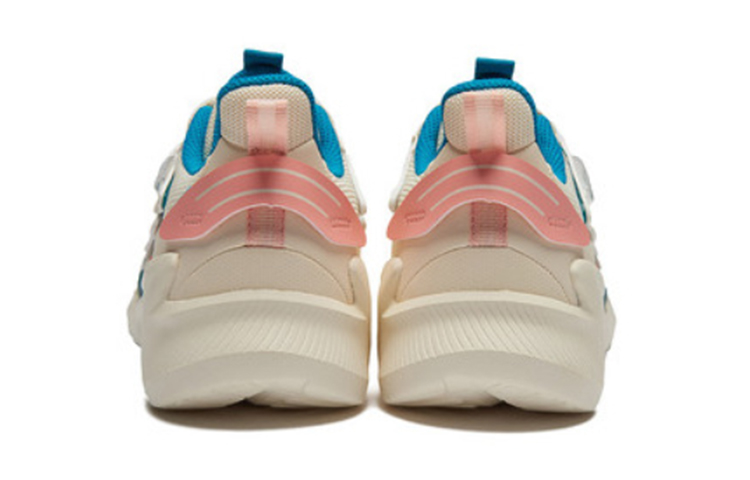 361° Mesh, Synthetic Leather Abrasion Resistant Lightweight Cushioning Low top Running Shoes Women’s Beige Cyan