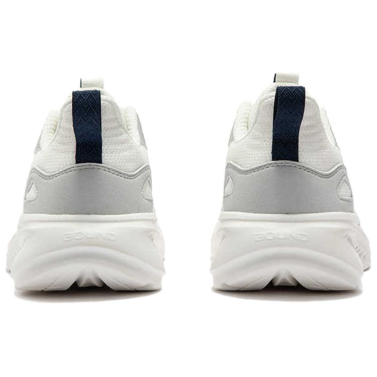 361° Synthetic Leather, Mesh Abrasion Resistant Rebound Low top Casual Sprint Running Shoes Men’s White Gray