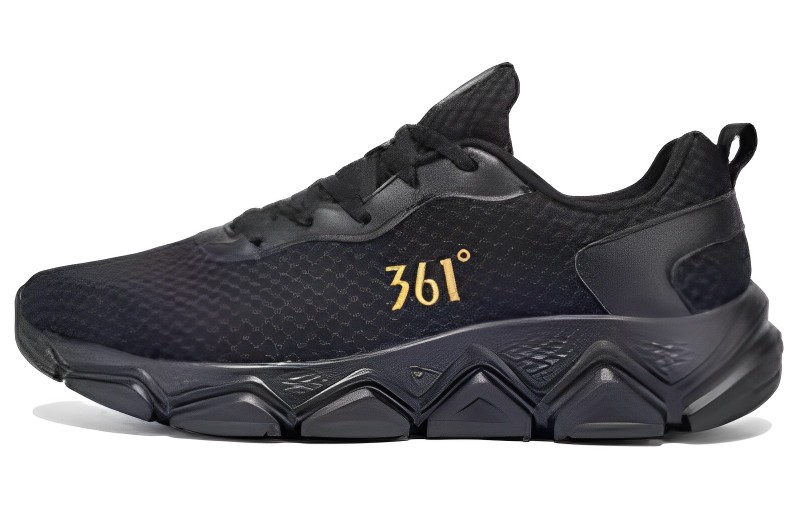 361° Comfortable Slip Resistant Lightweight Non slip Lightweight Low top Running Shoes Men’s Black
