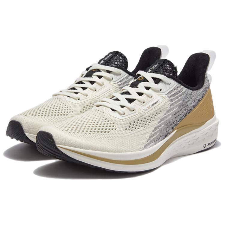 361° FlyFish Slip Resistant And Breathable Coverage Low top Casual Running Shoes Men’s White Gray Gold