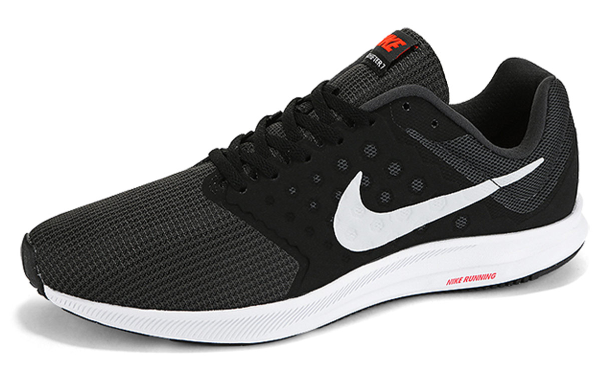 Кроссовки Nike Downshifter 7 PU (черно-белые) — Чёрный / белый — фото 3