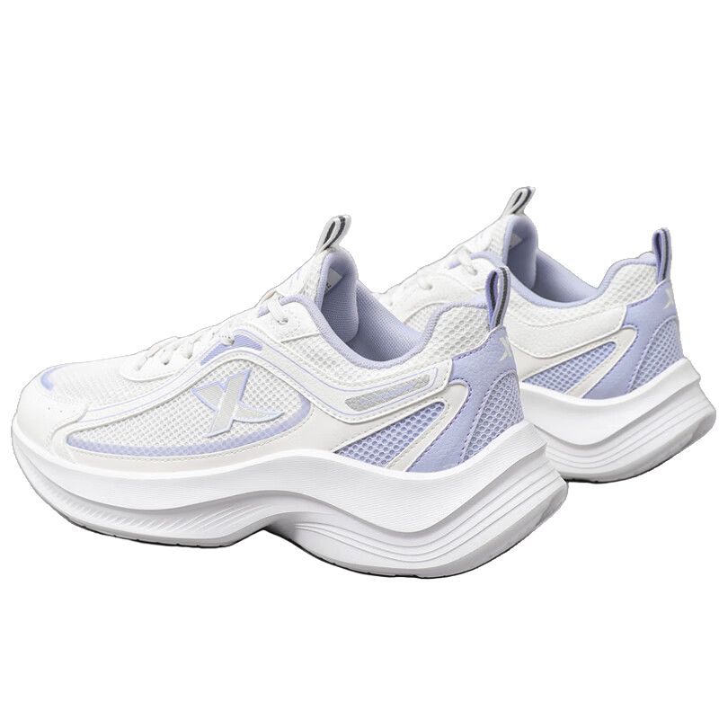 XTEP Slip Resistant, Abrasion Resistant, Breathable Low top Casual Running Shoes Women’s White