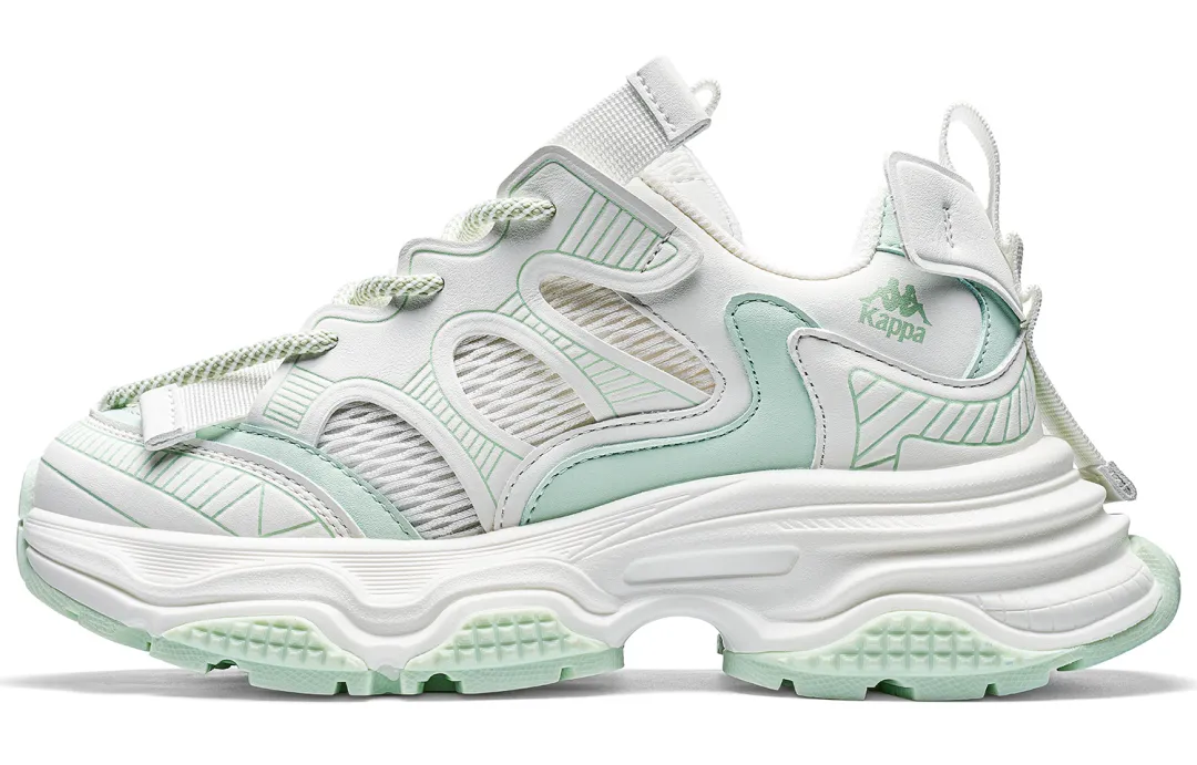 Kappa Slip Resistant, Abrasion Resistant, Height Increasing Low top Chunky Sneakers Women's Winter White Teal