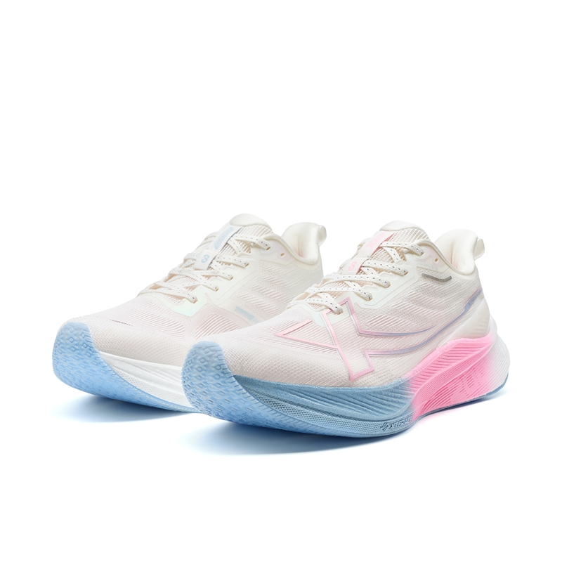 XTEP 2000km 3.0 Fabric Low top Training Running Shoes Men’s White Pink Blue