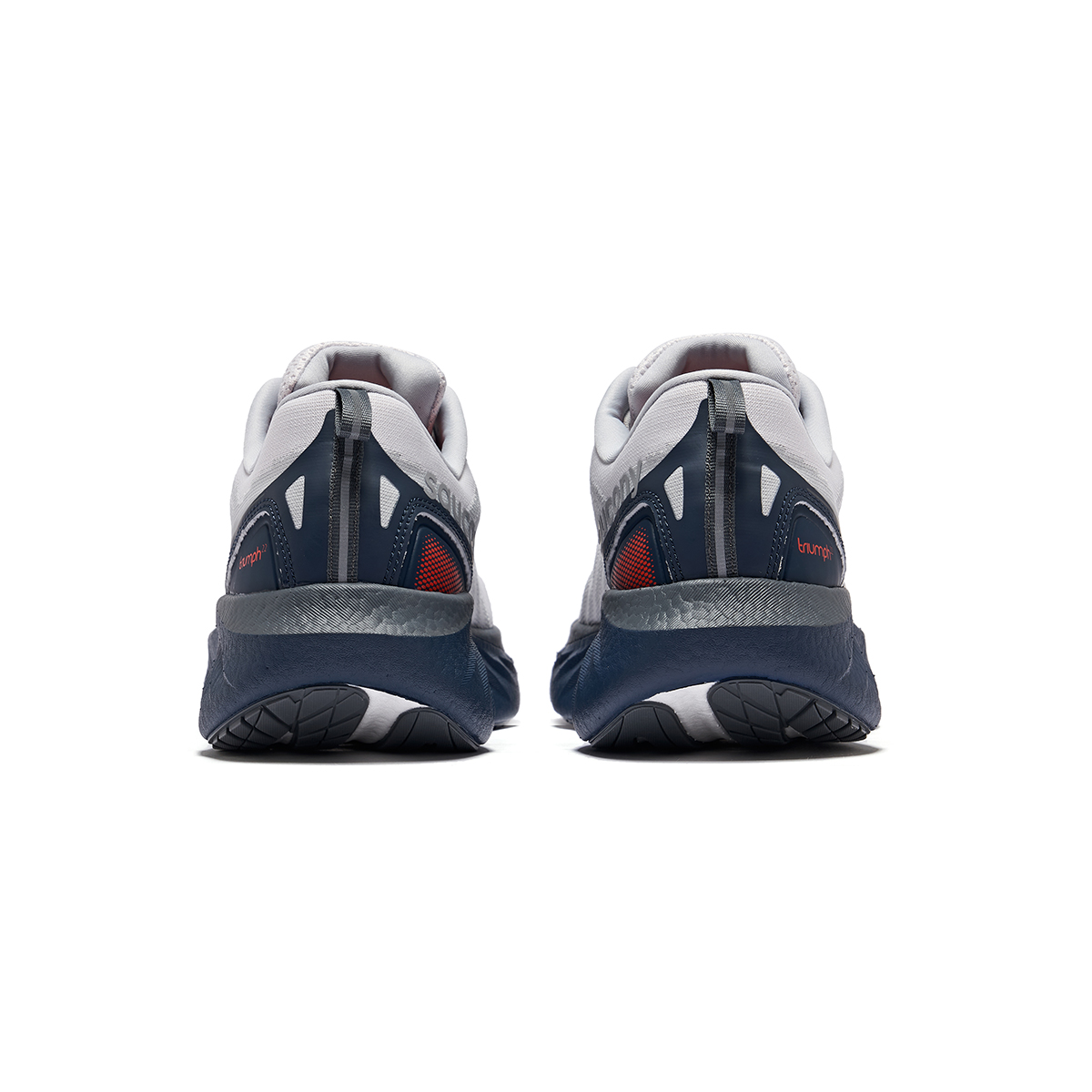 Saucony TRIUMPH Victory 22 Cushioning Low top Running Shoes Men’s White Dark Blue Wide