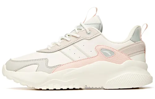 ANTA Chunky Sneakers Women's Low Top Ivory White/Shade 1 Gray/Baby Pink