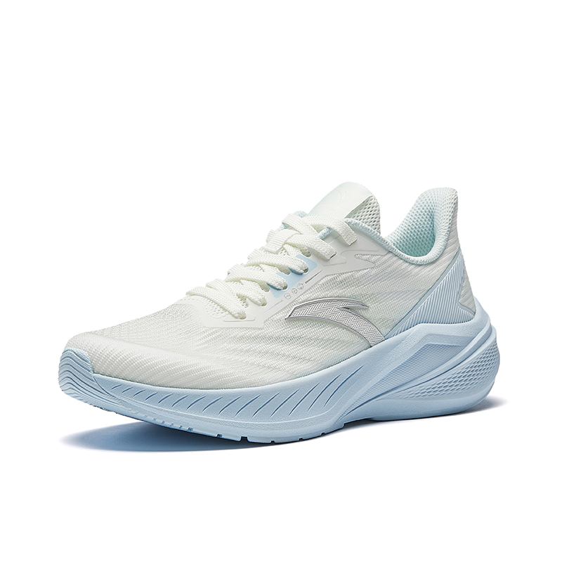 Anta Slip-Resistant Breathable Lightweight Height Increasing Low-Top Casual Running Shoes Women’s White Blue