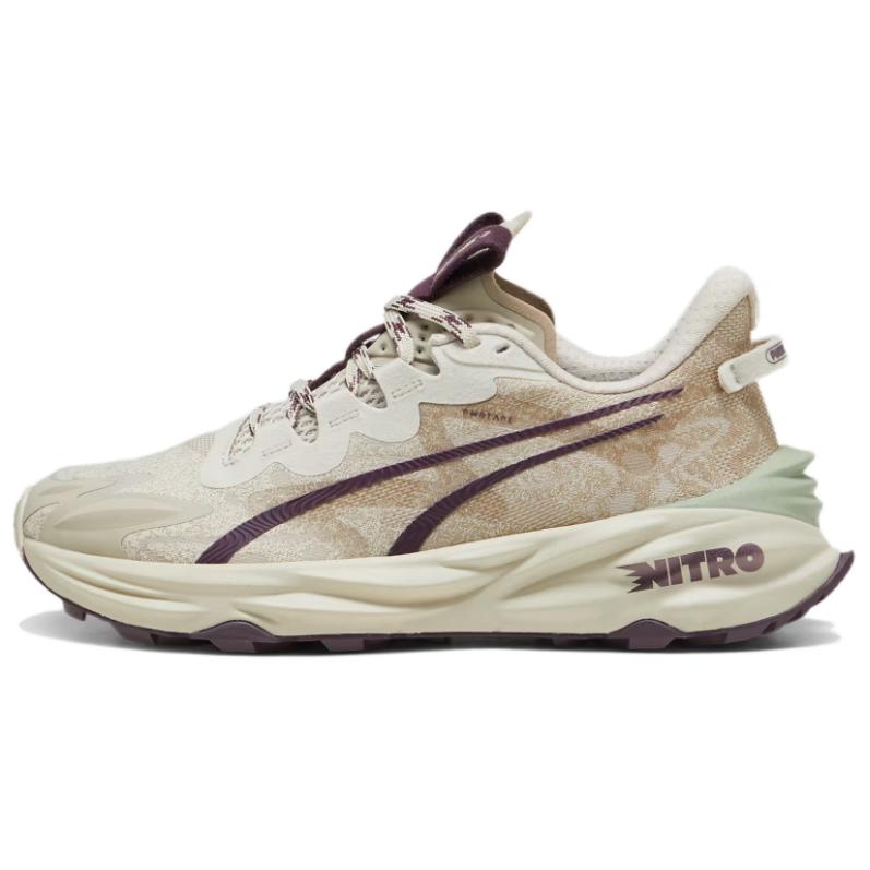PUMA Fast Trac Nitro Cushioning Slip Resistant Abrasion Resistant Low top Running Shoes Women's Beige
