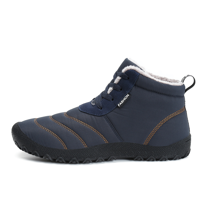 Leyang Fleece Lined Versatile Mid top Outdoor Shoes Unisex Dark Blue