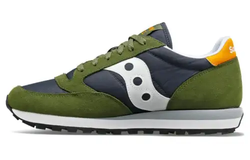 Saucony Jazz Original Cushioning, Wear Resistant Low top Running Shoes Unisex Green Blue