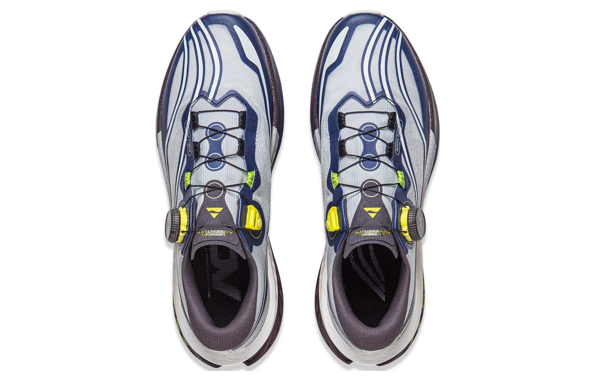 Li Ning De Lucas PRO Cushioning Slip Resistant Abrasion Resistant Low top Running Shoes Men’s Gray Blue