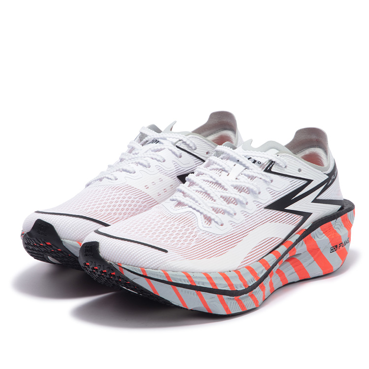361° Flame 3 Low top Marathon Sprint Racing Running Shoes Unisex Neon Red Orange