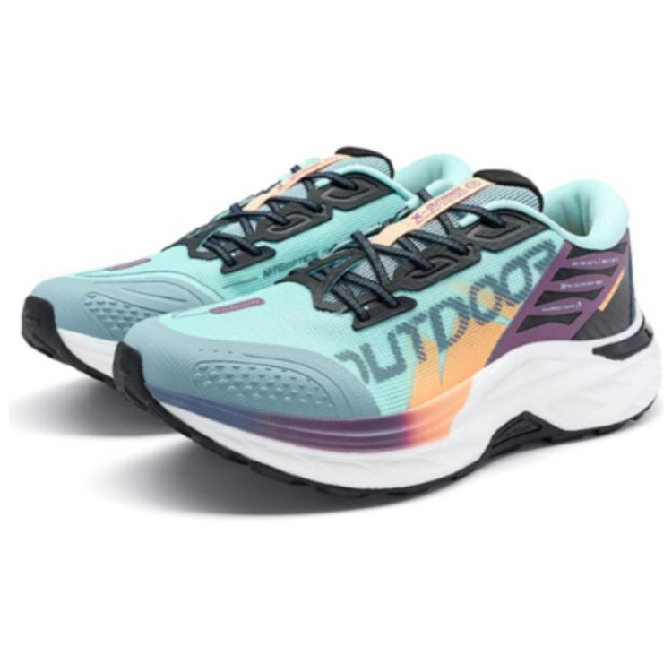XTEP Comfortable Slip Resistant Rebound Low top Running Shoes Men’s Ice Blue/Black