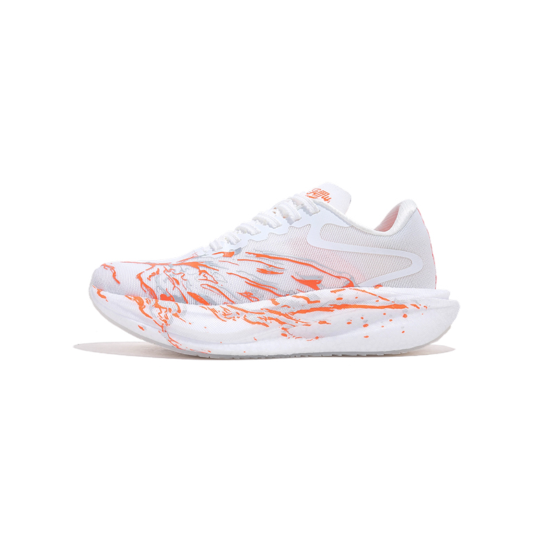 Jifffly Abrasion Resistant Breathable Low top Casual Running Shoes Unisex White Red