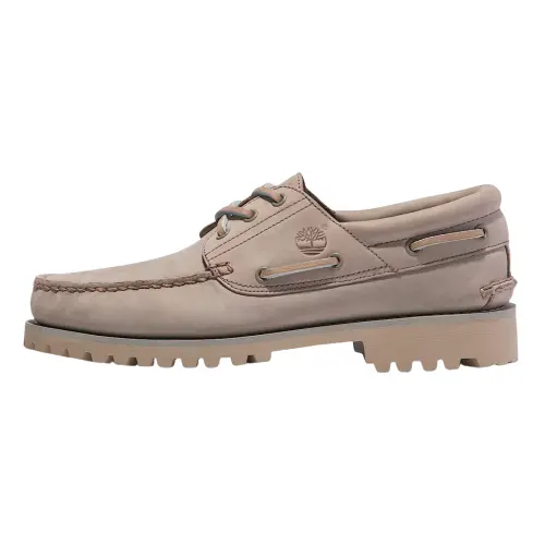 Timberland 3 Eye Leather Boat Shoes Men's Taupe