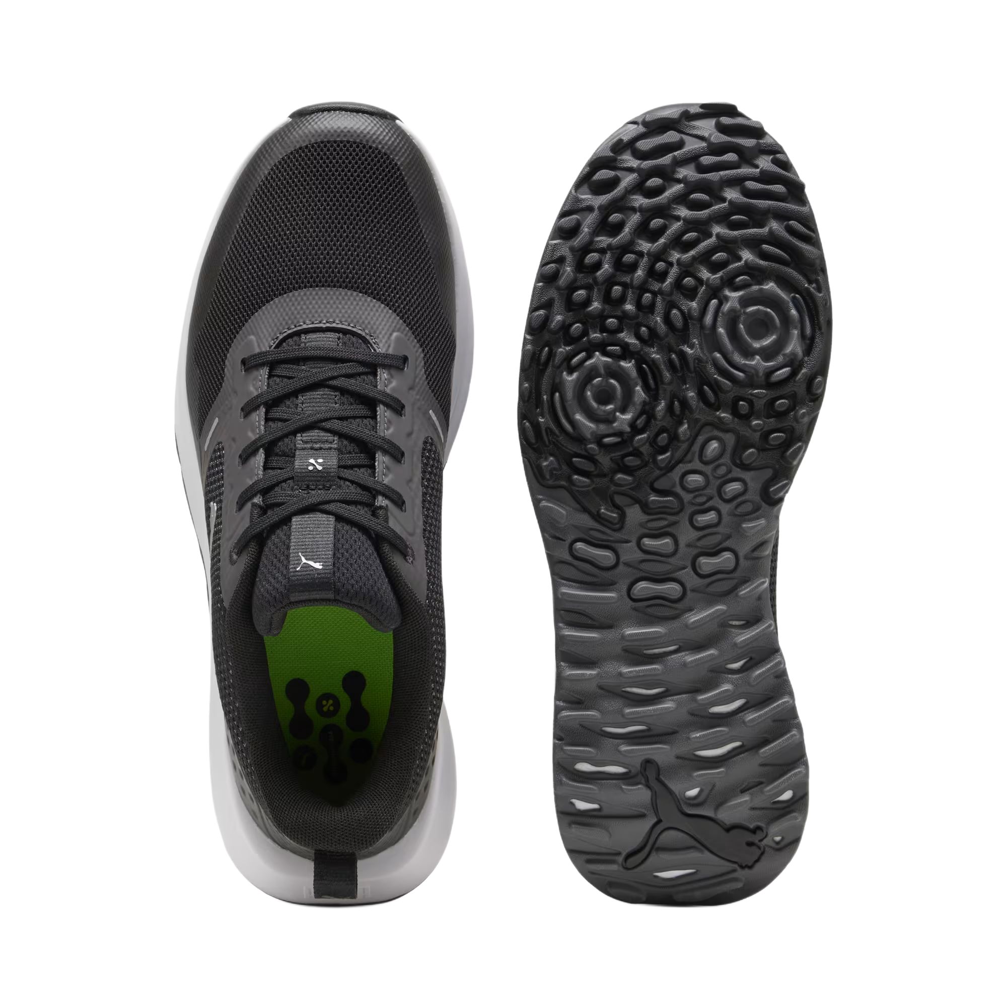 PUMA Fusion Grip 6 Textile, Synthetic Leather Low top Golf Shoes Men’s Black