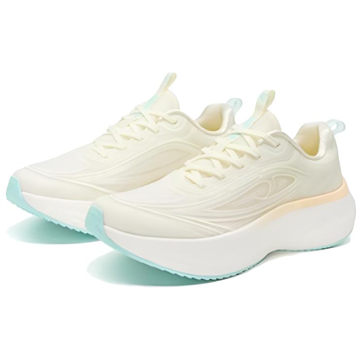 QIAODAN Slip Resistant And Breathable Low top Casual Running Shoes Women’s White Yellow
