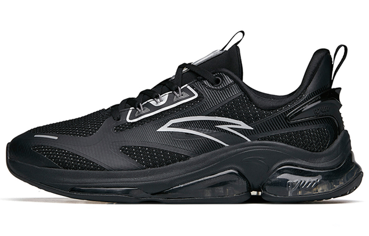 Anta Cushioning Slip Resistant Abrasion Resistant Rebound Breathable Low top Running Shoes Men’s Black