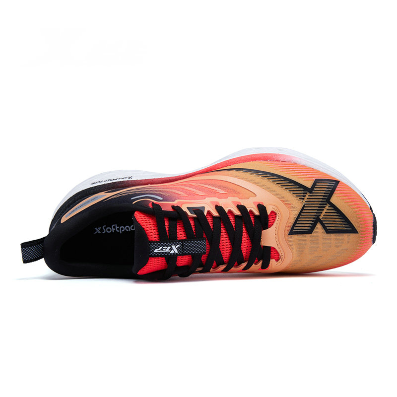XTEP 5 Speed 2.0 Running Shoes Men’s Low Top Apricot Yellow/Laser Red