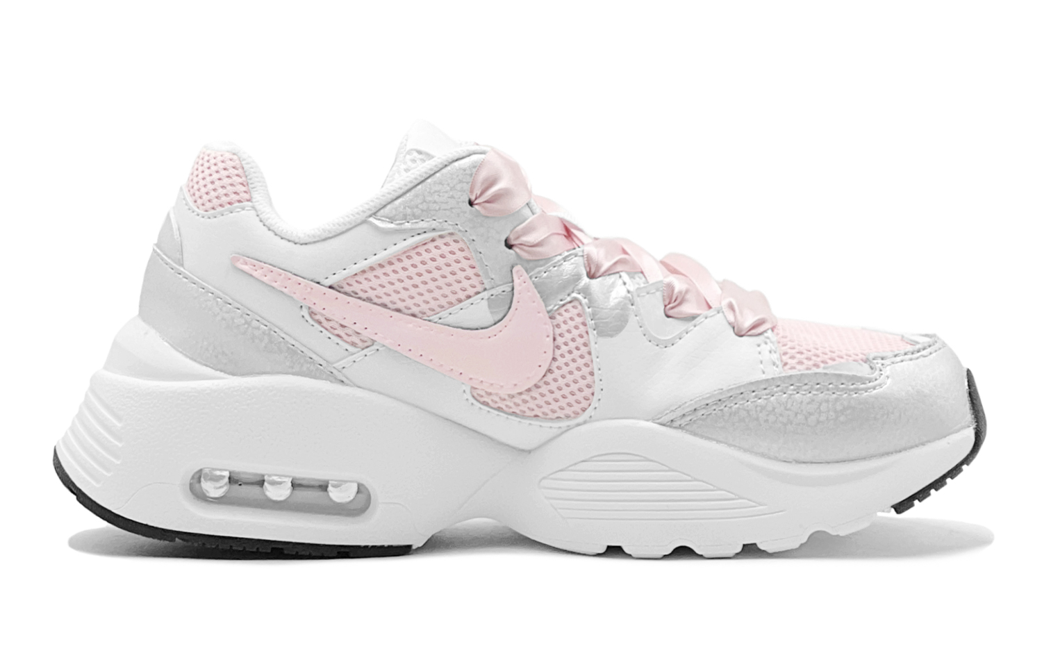 Nike Air Max Fusion Abrasion Resistant Coverage Low top Running Shoes Women’s Silver Pink White