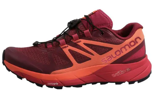 SALOMON Sense Ride 4 Fashion Slip Resistant, Abrasion Resistant, Breathable Low top Outdoor Shoes Women's Red Orange