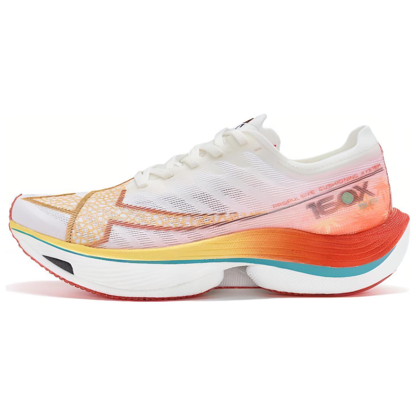 XTEP Racing 160X 5.0 Comfortable Cushioning Lightweight Low top Running Shoes Women’s White Red Orange