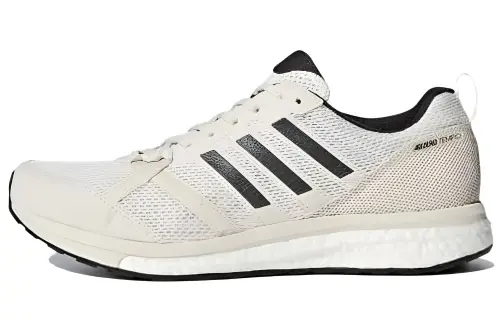 Adidas Adizero Tempo 9 Slip Resistant Abrasion Resistant Low top Running Shoes Men's White Black
