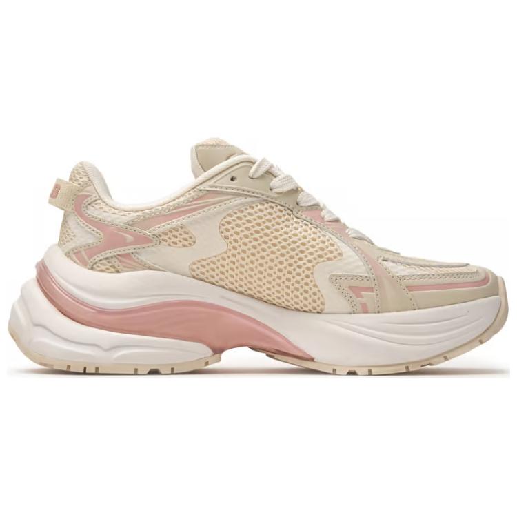 MLB New York Yankees Slip Resistant Abrasion Resistant Low top Casual Running Shoes Unisex Beige Pink