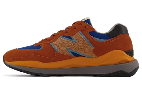 New Balance NB 5740 retro fabric leather shock-absorbing and wear-resistant low-top running shoes men's dark orange