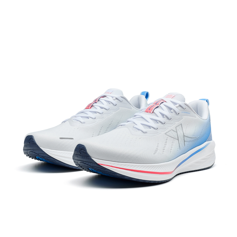 XTEP 5.0LITE Fabric Low top Long Distance Running Sprint Running Shoes Men’s White Blue