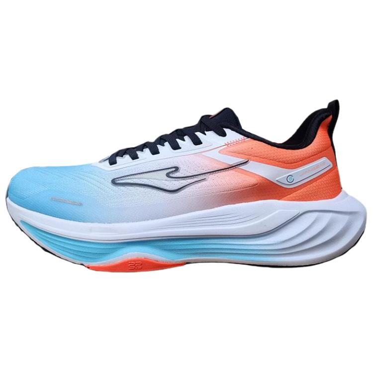 Erke Running Shoes Men’s Low Top Light Aqua Blue, Fluorescent Orange