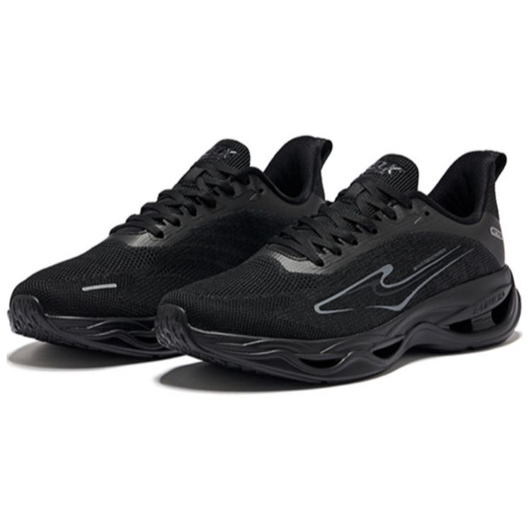 Erke Slip Resistant Abrasion Resistant Low top Casual Running Shoes Men’s Black