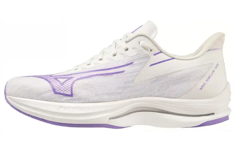 Mizuno Women's Wave Rebellion Sonic Wide 'White Purple' Women's