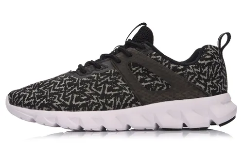 Li Ning Arc Element Slip Resistant Cushioning Low top Running Shoes Women's Black Gray