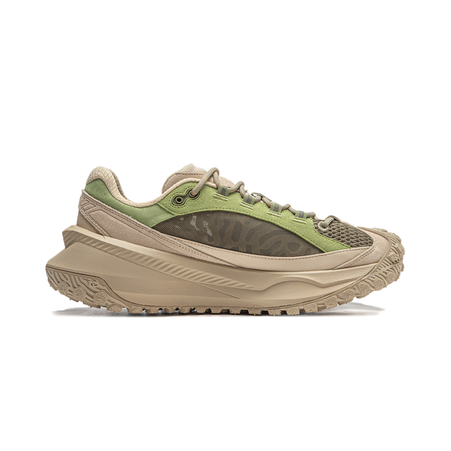 Li Ning Cushioning, Wear Resistant Low top Running Shoes Unisex Ecru