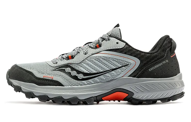 Saucony Excurison Hiking Running Shoes Men's Low Top Gray/Orange