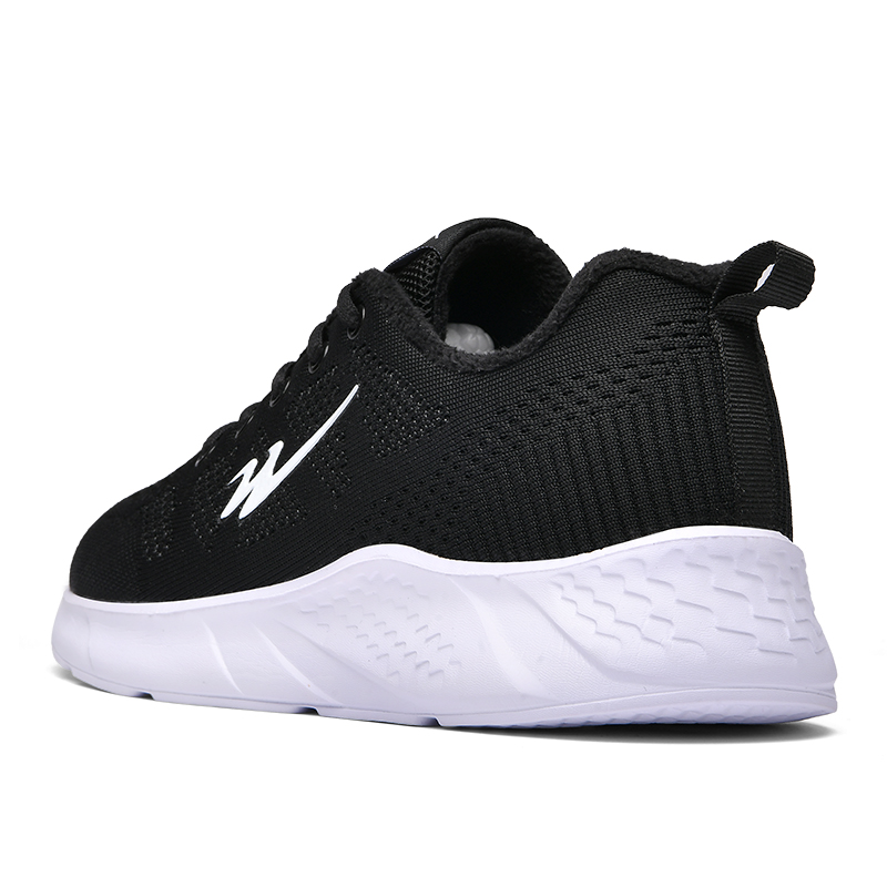 Binary Sports Comfortable, Fleece Lined Thermal Low top Running Shoes Men’s Black White