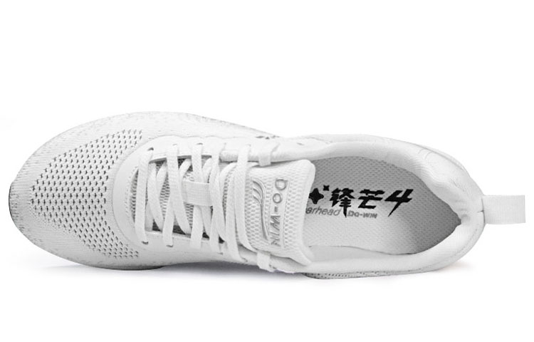 DO WIN Cushioning Slip Resistant Abrasion Resistant Breathable Low top Running Shoes Unisex White