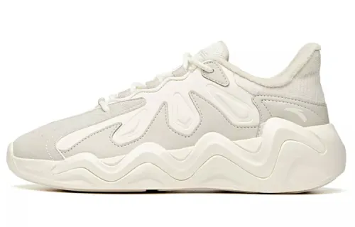 ANTA Chunky Sneakers Women's Low Top Ivory White/Shade 1 Gray