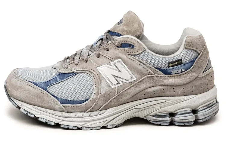 New Balance NB 2002R Textile, Leather Abrasion Resistant Low top Casual City Commuting Running Shoes Men's Gray Blue
