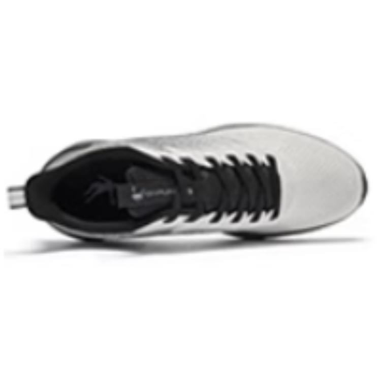 QIAODAN Synthetic Leather Abrasion Resistant, Lightweight, And Breathable Low top Casual Running Shoes Men’s White Gray
