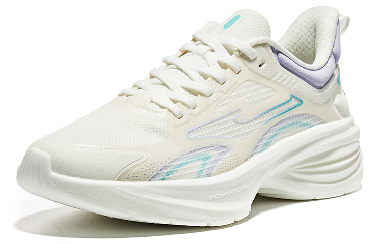 Erke Slip Resistant Abrasion Resistant Cushioning Low top Running Shoes Women’s White Purple