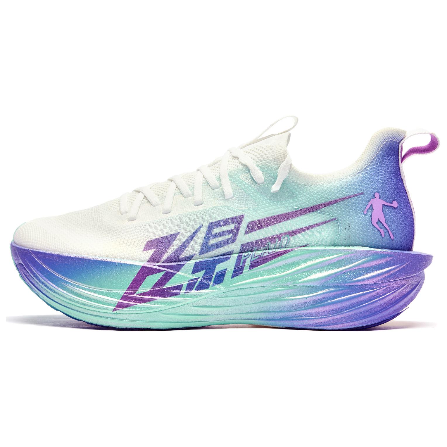 QIAODAN Feiying Plaid 1.5 Low top Q ASU Outsole Q KUNGFU PRO HP Racing Running Shoes Men’s Jordan White Purple Blue