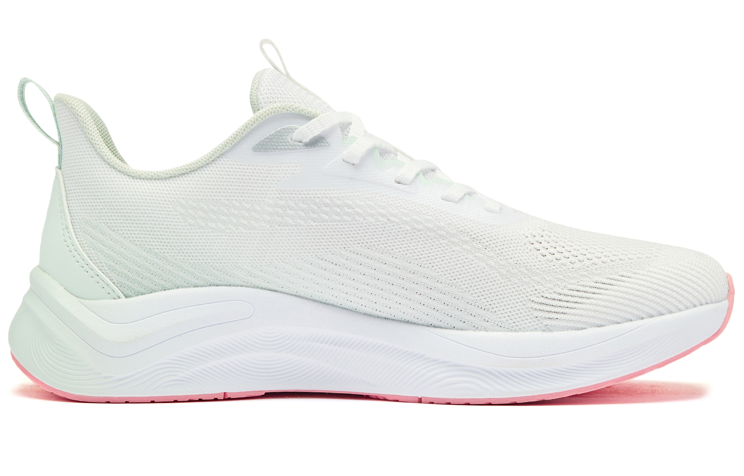 QIAODAN Wind Speed 2.0 Cushioning Slip Resistant Abrasion Resistant Low top Sprint Running Shoes Women’s White Green