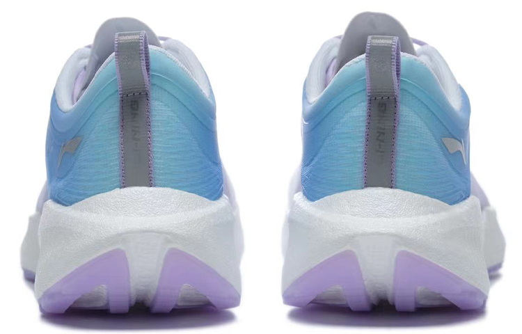 Li Ning Super Light 19 Fabric Cushioning Slip Resistant Abrasion Resistant Low top Running Shoes Women’s Purple Blue
