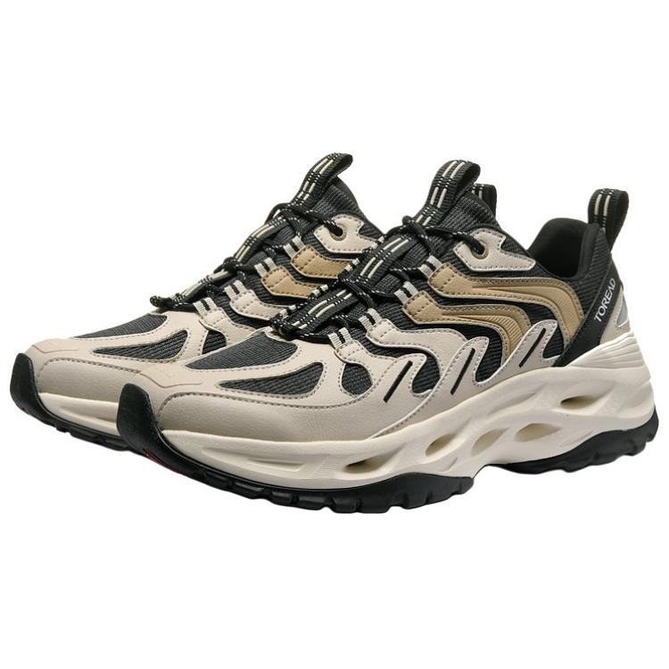 TOREAD 2.0 Upgraded, Slightly Larger Size Breathable And Slip Resistant Low top Outdoor Shoes Men’s Light Sand Black