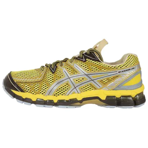 ASICS Abrasion Resistant Low top Running Shoes Men's Yellow Brown Silver