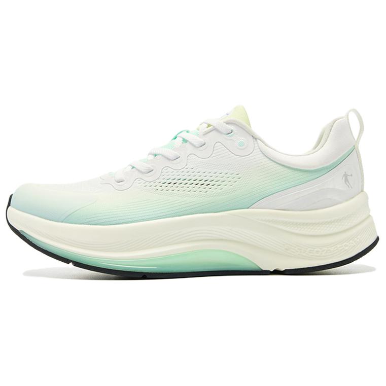 QIAODAN Cushioning Slip Resistant Rebound Low top Casual Running Shoes Men’s White Green