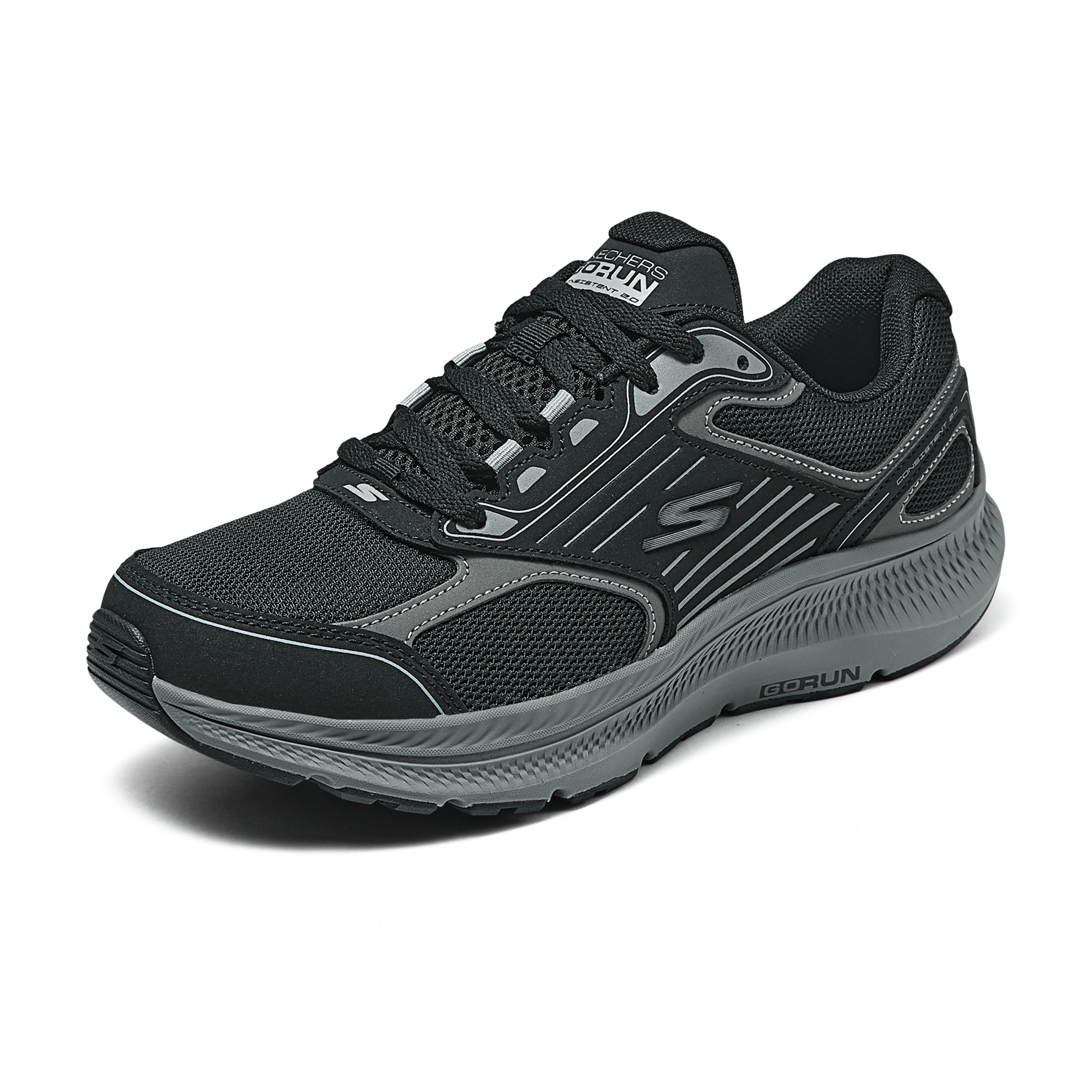 Skechers Go Run Consistent 2.0 Rebound Low top Running Shoes Men’s Black Gray